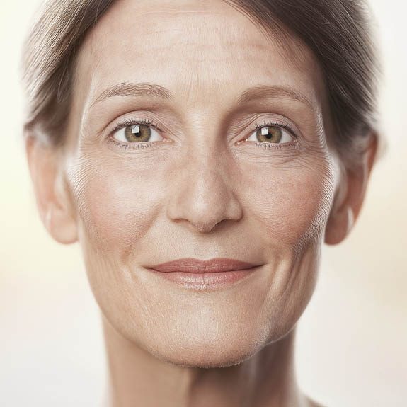 Frau mit Permanent Makeup